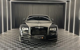 Rolls Royce wraith - wrapped Gloss black and Brushed black
