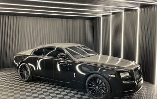 Rolls Royce wraith - wrapped Gloss black and Brushed black